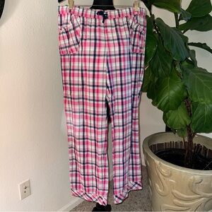 Victoria’s Secret Women’s Cotton Blend Pink Navy Gold Pajama Pants Size Large